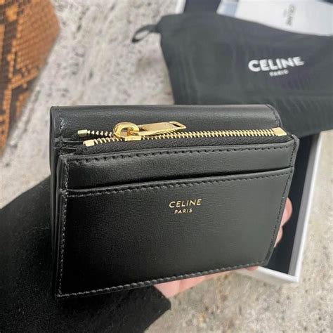 celine bicolor compact wallet|Celine small triomphe wallet.